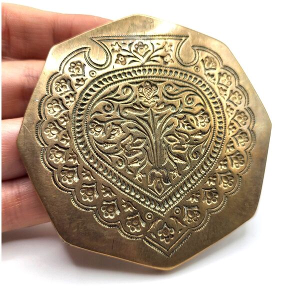 Moroccan Heavy Brass Paperweight 7.3oz - Picture 1 of 3